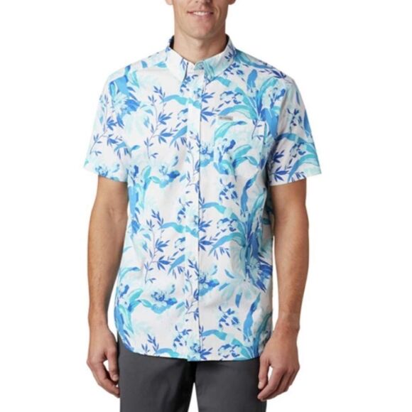 Columbia Other - NWOT Columbia Men's Rapid Rivers Blue Floral Short Sleeve Shirt Small